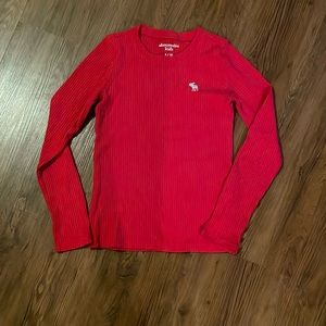 💛 Abercrombie kids girls red sweater size 9/10